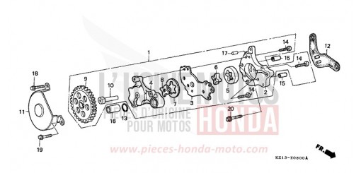 OIL PUMP XR250RP de 1993